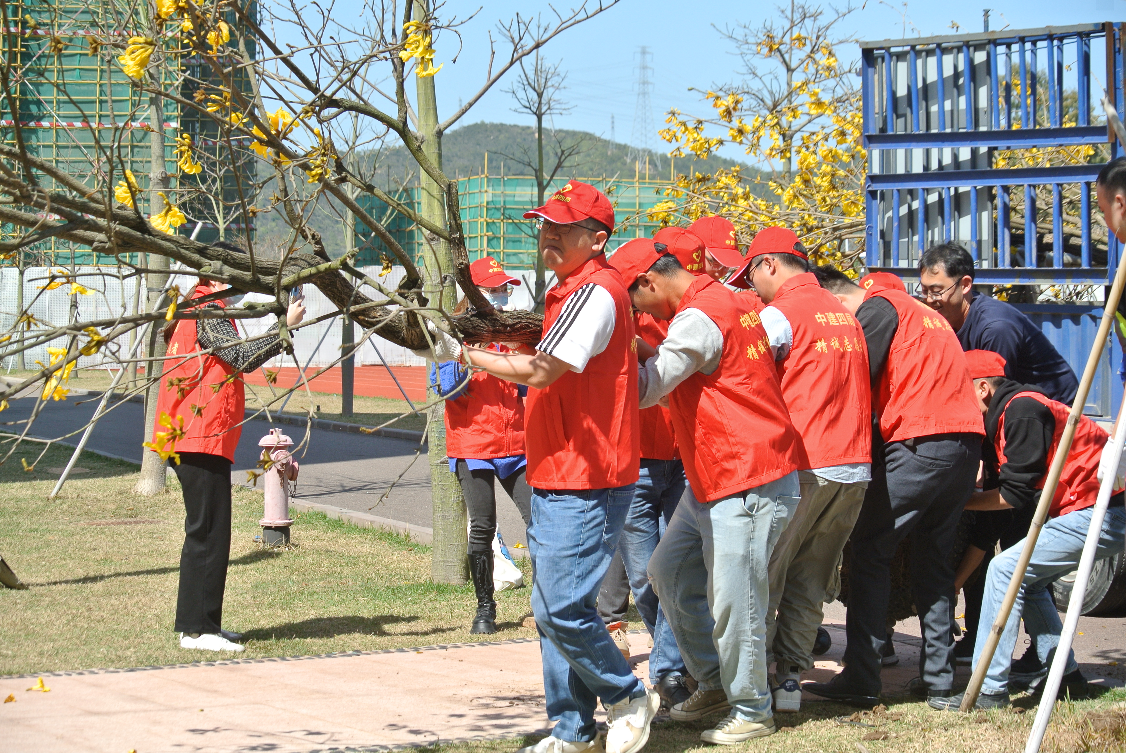 【一公司珠海分公司】20220310【团青工作类】爱心增绿、播种希望—中建四局（珠海）投资建设有限公司平沙片区项目联合党支部、团支部开展爱心捐树活动 (3).JPG